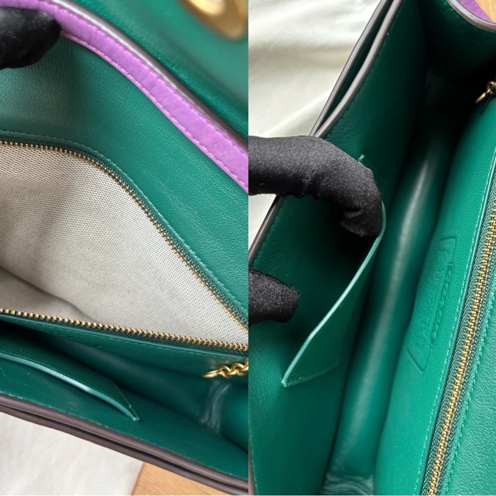 COACH Turnlock Clutch in Colorblock - Picture 13 of 16